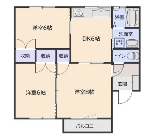 グリーンパーク類家　Ｂの物件間取画像